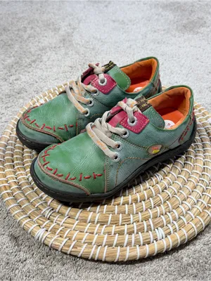 TMA Eyee Women’s Original TMA Time Green Leather Shoes Comfort Lace Up 6 thumbnail 4