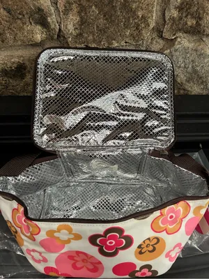 Limited Too Insulated Lunch Tote Bag Floral Design Y2K Pink White New with Tags thumbnail 5