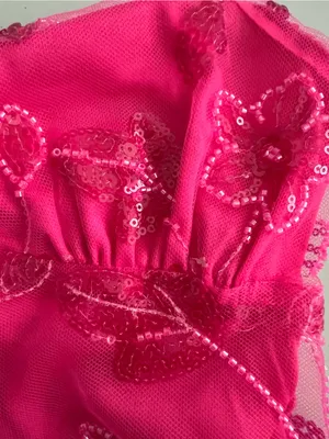 Women's Hot Pink Floral Sequin Cami Tank Top size L thumbnail 5
