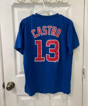 Majestic Chicago Cubs Starlin Castro Blue MLB T-Shirt thumbnail 2