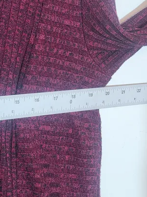 Maurices Burgundy and Black Ribbed Knit Tunic Size XL thumbnail 5