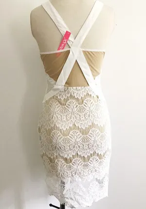 Lace White Formal Dress thumbnail 3