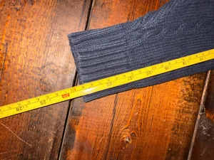 Lands’ End Navy Cable Knit Sweater M 10-12 100% Cotton Collegiate Preppy thumbnail 8