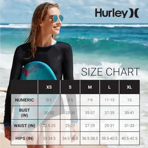 NWT Hurley Tropical Tree Green Long Sleeve One-Piece Swimsuit - Small thumbnail 6