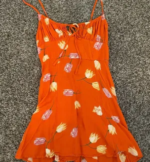 Urban Outfitters Orange Smocked Sundress thumbnail 1