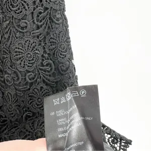Reiss Swift Guipure Lace Short Sleeve Cocktail Shift Mini Dress Women's‎ 0 Black thumbnail 6