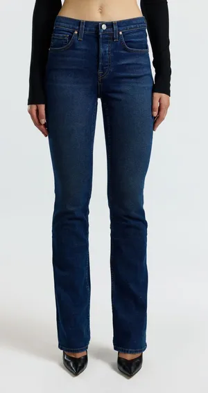 Cotton Citizen High-Rise Bootcut Jeans - Dark Blue thumbnail 1