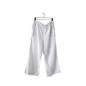 Aritzia Wilfred The Lodge High-Rise Relaxed Wide-Leg White Linen Pants Size XL thumbnail 3