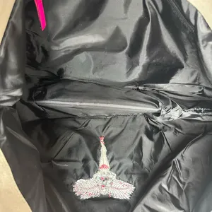 Adriana Lima Victoria's Secret Pink & Orange Canvas Tote Bag thumbnail 2