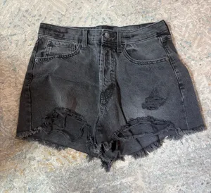 Wild Fable Jean Shorts High-Rise Black thumbnail 1