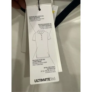 Adidas women's white‎ polo shirt size medium thumbnail 5