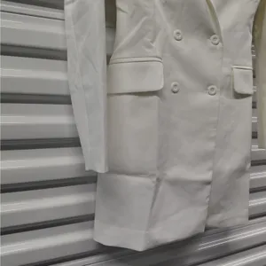 Spring + Mercer Womens Blazer Dress XS White Bridal Chic Cocktail Party Wedding thumbnail 4