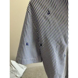 Women's Draper’s & Damon’s‎ Blue & White Striped Button Down - Nautical thumbnail 7