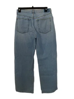 Etica Light Blue 100% Cotton High Waisted Button Fly Wide-Leg Jeans thumbnail 3