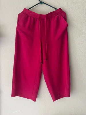 New York Clothing Company Bright Fuchsia Elastic Waist Pants thumbnail 2