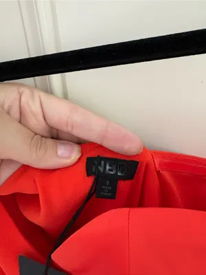 NBD Jasper Mini Dress in Red-Orange NWT thumbnail 4