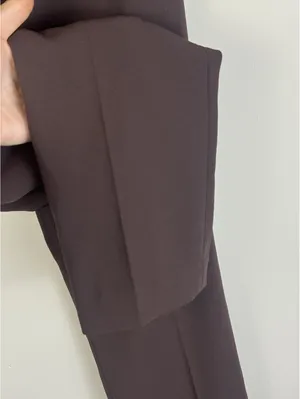 Aritzia Babaton Conan Pant Coffee Bean Brown Slim Straight Trousers Size 4 thumbnail 7