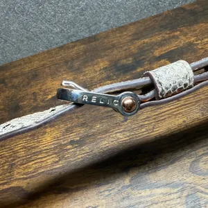 Relic Snakeskin‎ Print Belt Womens Size Medium Gray Faux Leather Silver Buckle thumbnail 2