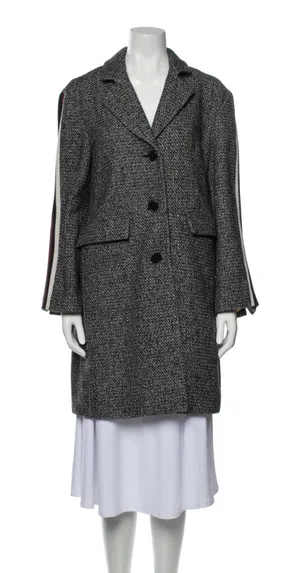 Koché Collection Tweed Coat Gray thumbnail 1
