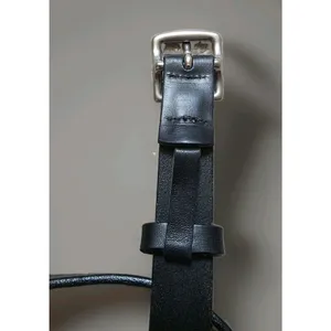 Coach Black Leather Belt Silver Tone Metal Buckle Women Men Unisex Size 36 thumbnail 5