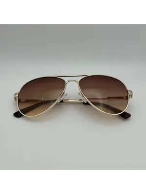 G by Guess Aviator Sunglasses with Gradient Brown Lenses thumbnail 3