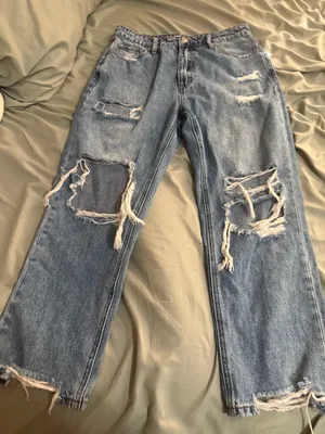 Altar’d state distressed straight leg jeans 28 thumbnail 1