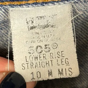 Vintage Levi's 505 Lower Rise Straight Leg Jeans Women's Size 10 Cotton Denim thumbnail 5