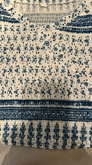 Blue And White Longsleeve Blouse thumbnail 3