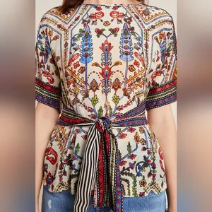 Anthropologie Vineet Bahl Meknes Embroidered Shirt Top thumbnail 7
