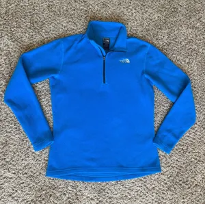 North Face Blue Fleece Quarter Zip Like New thumbnail 1