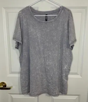 Cotton Modal Short Sleeve Lounge Tee Size 2X thumbnail 1