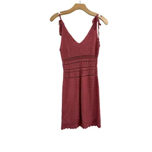 Forever 21 Pink Crochet Knit Mini‎ Dress Y2K Coquette Size Small thumbnail 2