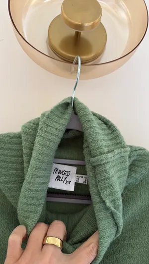 Princess Polly Green Turtleneck Sweater Cropped thumbnail 4