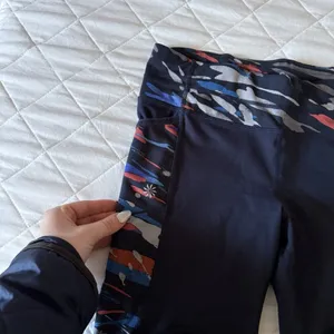 Athleta Cropped Leggings Pants Womens Size‎ Small Blue Stretch Yoga Activewear thumbnail 2