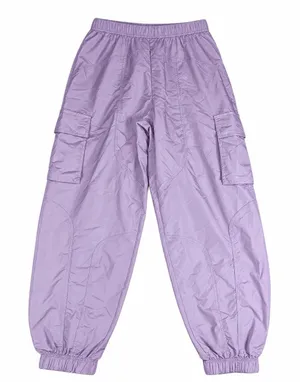 Fabletics Parachute Pant L Womens Cargo Jogger Lilac Lily Shine PT2356951-8367 thumbnail 1