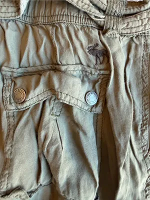 Vintage Y2K Abercrombie & Fitch Women’s Cargo Capri Pants Size 6 Belted Green thumbnail 5