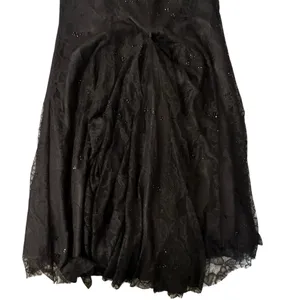 Rachel Allan Womens Lace Beaded Maxi Skirt Size 4 Black Whimisigoth Witchy Prom thumbnail 13