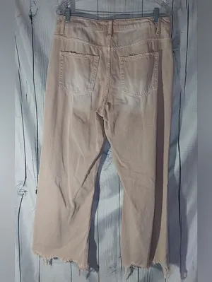 Vervet By Flying Monkey July Song Distressed Cropped Super High-Rise Flare Jeans thumbnail 2
