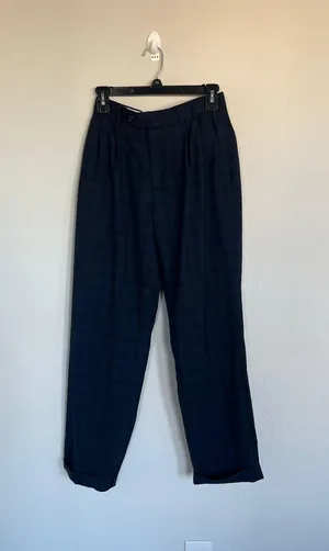 Ralph Lauren Men’s Classic Fit Blue Plaid Dress Pants Size 30X30 thumbnail 1