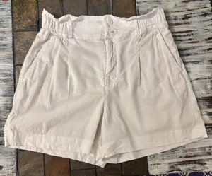 Simply Vera Vera Wang Womens Ivory Cream Linen Blend Paperbag Shorts Medium thumbnail 1