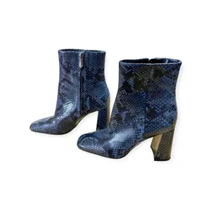 Sam Edelman Womens CODIE leather Navy Ankle Boots Shoes 6.5M snake print thumbnail 2