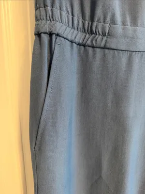 J.Crew Women’s Size 4 Blue Sleeveless V-Neck Jumpsuit thumbnail 4