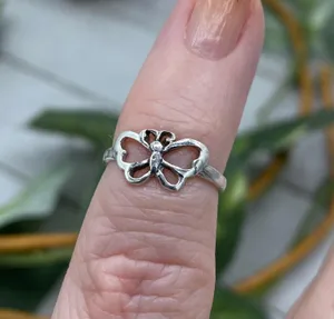 Sterling Silver Butterfly Toe Ring Midi Ring thumbnail 1