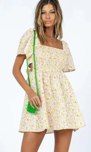 Princess Polly Summer Nights Mini Dress Floral thumbnail 1
