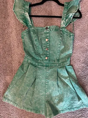 Lime Lush Green Romper thumbnail 4