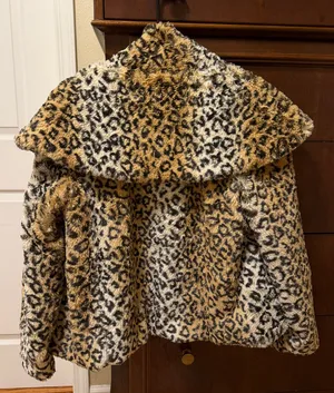 Alice + Olivia | Revolve Shawl Collar Faux Fur Leopard Print Jacket thumbnail 4