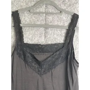Vintage Vanity Fair Black Lace Trim Mini Slip Dress 36 S 90s Grunge Downtowngirl thumbnail 3