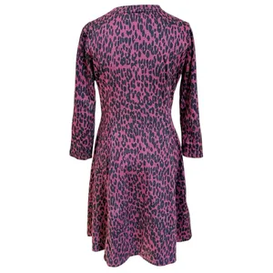 Beach Lunch Lounge Dress Sz Small Leopard Animal Print Safari Boho Fall Autumn thumbnail 4
