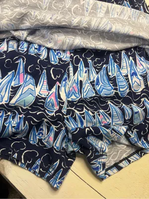 Lilly Pulitzer Loro Romper Low Tide Navy Sails Stripes Size Small Resort Beach thumbnail 3