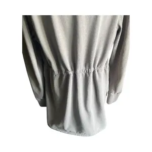 Beyond Yoga-On the go-Cozy Taupe Jacket-size large The first three stock photos are the actual color of the jacket, I had a hard time capturing the exact color in my pictures. Soft and warm taupe jacket. Ideal for comfort and style Open front Cinched waist Hooded Side pockets 67% cotton and 33% polyester Excellent condition thumbnail 11